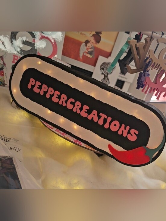 Other - 3d printed Custom name Desk Or Wall Light Up Sign